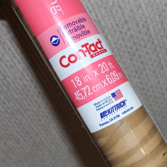 Con-Tact Brand 02823 Removable Adhesive Covering Knotty Pine 18" x 9' USA made - Picture 9 of 14